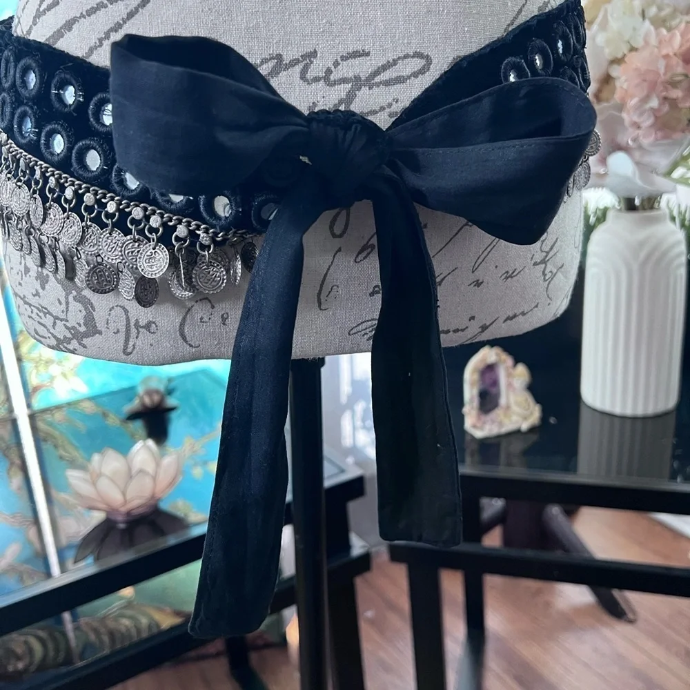 Black and silver belly dancer belt.